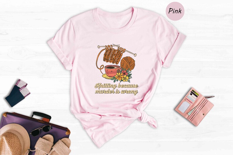Crochet Yarn Shirt Funny Knitting Tee: Casual Yarn Lover Apparel, Cotton Blend (Multiple Sizes, Gift Idea For Crafters) bild 3
