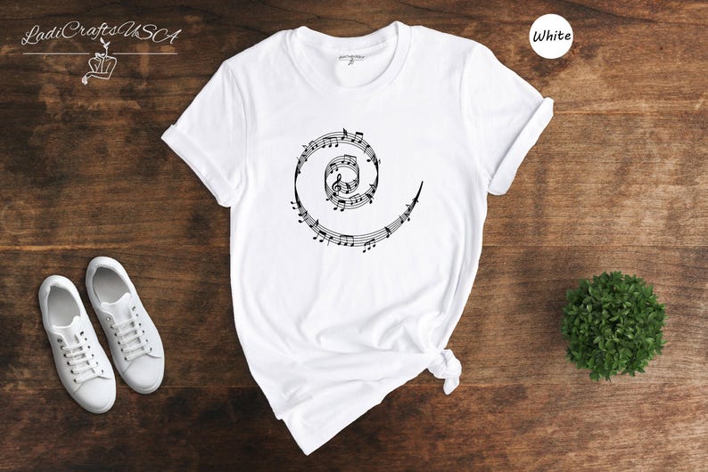 Music Teacher Shirt Casual T-Shirt: Funny Music Notes Design, Cotton Blend (Unisex Sizes S-3XL, Comfortable Fit) immagine 6