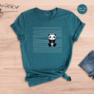 Panda Lover Shirt Cute Animal Tee: Humorous Panda Bear Print, Soft Cotton (XS-XXL, Unisex Fit) image 5