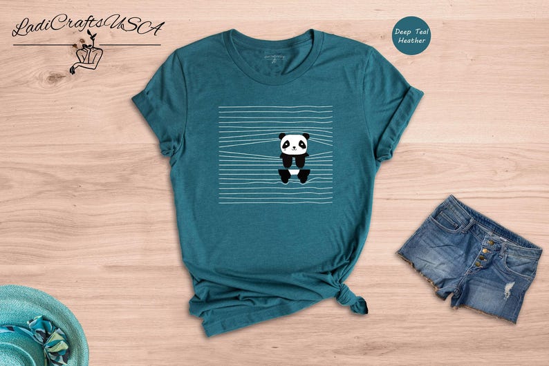 Panda Lover Shirt Cute Animal Tee: Humorous Panda Bear Print, Soft Cotton (XS-XXL, Unisex Fit) image 5
