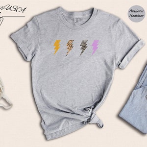 Leopard Lightning Shirt, Lightning Bolt Shirt, Lightning Shirt, Bolt Shirt, Lightning Lover Shirt, Lightning Lover Gift