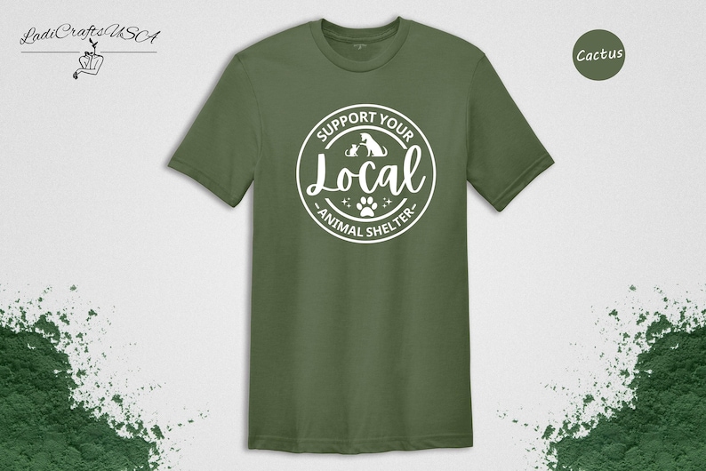 Support Your Local Animal Shelter Shirt, Rescue Dog & Cat Tee, Pet Adoption Gift for Animal Lovers image 3