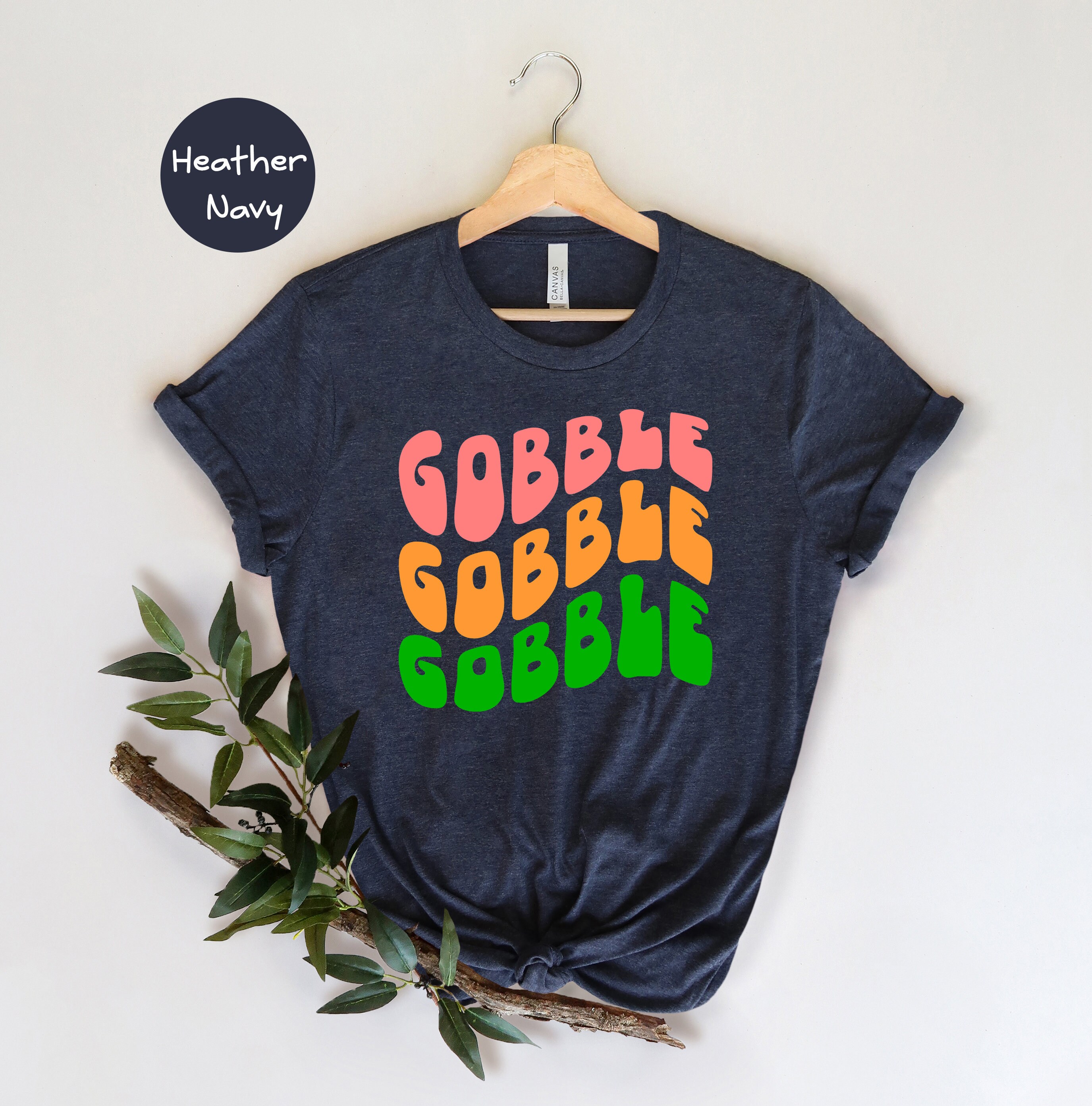 Retro Gobble Gobble Thanksgiving T-shirt Thanksgiving Dinner - Etsy