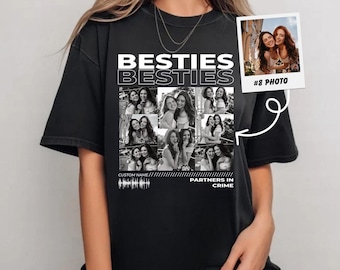 Custom Best Friend Photo T-Shirt: Personalized BFF Collage Tee