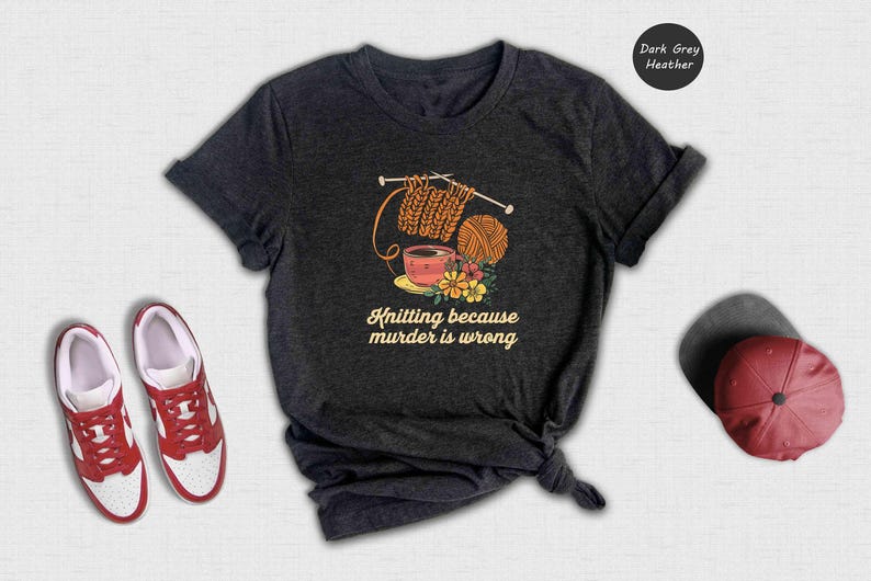 Crochet Yarn Shirt Funny Knitting Tee: Casual Yarn Lover Apparel, Cotton Blend (Multiple Sizes, Gift Idea For Crafters) bild 6