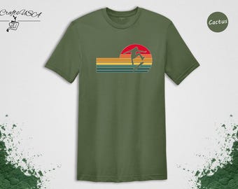 Retro Skateboard Shirt, Vintage Sunset Skater Graphic Tee, Retro Stripes T-Shirt Gift for Skaters