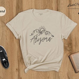 Desert Shirt Vintage Arizona Tee: Cactus Scene Graphic - Cotton Blend, Unisex, Relaxed Fit, Pre-Shrunk Material image 8