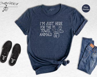 Animal Shirt Towel Animals Tee: Playful Animal Lover Design - Cotton Blend, Unisex, Birthday Party Wear