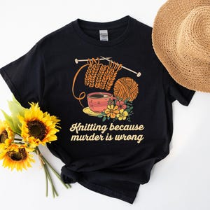 Crochet Yarn Shirt Funny Knitting Tee: Casual Yarn Lover Apparel, Cotton Blend (Multiple Sizes, Gift Idea For Crafters) bild 1