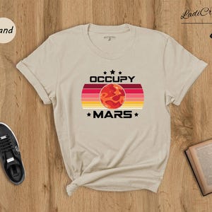 Occupy Mars Shirt - Space Lover Kid Tee - Funny Mars Colony Design, Cotton, Relaxed Fit for Boys and Girls