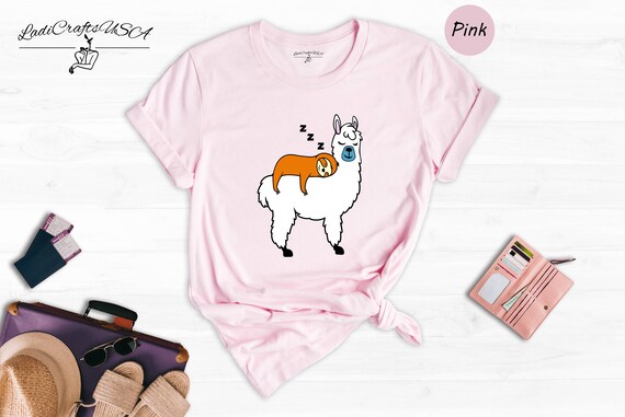 Sloth Riding Llama T-Shirt Cute Tee Sloth Riding Llama T-Shirt Cute Tee