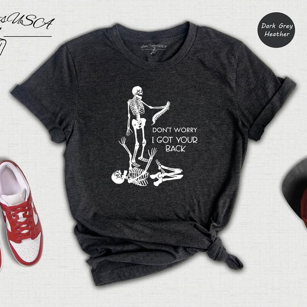 Back Skeleton Tee Funny Halloween Shirt: Doctor Humor Graphic, Cotton Blend (Unisex Sizes XS-XXL, Comfortable Fit)