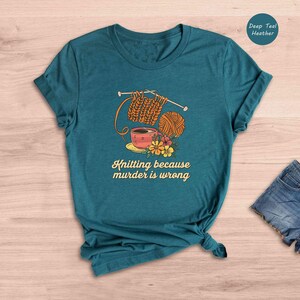 Crochet Yarn Shirt Funny Knitting Tee: Casual Yarn Lover Apparel, Cotton Blend (Multiple Sizes, Gift Idea For Crafters) bild 5
