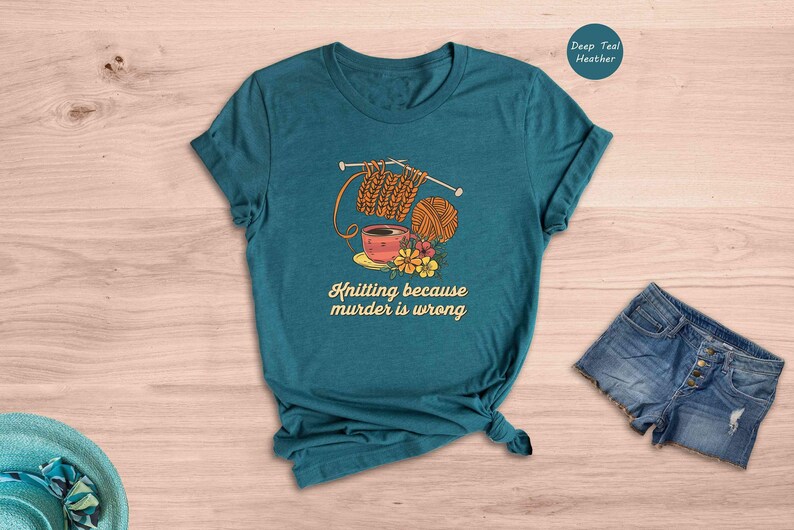 Crochet Yarn Shirt Funny Knitting Tee: Casual Yarn Lover Apparel, Cotton Blend (Multiple Sizes, Gift Idea For Crafters) bild 5