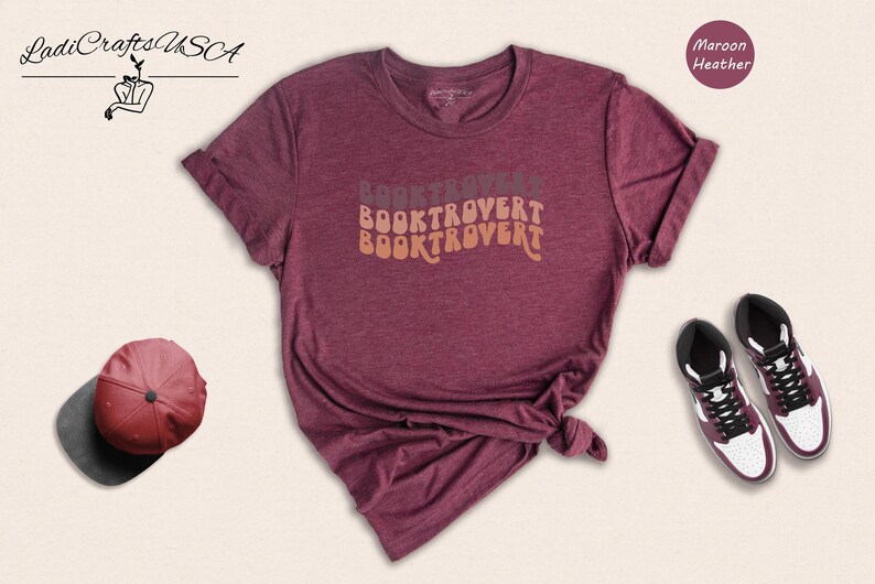 Booktrovert Shirt Introvert Tee: Book Lover Design, Unisex Cotton Blend | Relaxed Fit, Multiple Colors | Sizes S-XXL image 4