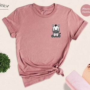 Zebra Shirt, Zebra Pocket Tee, Cute Animal Shirt, Zebra Birthday Shirt, Safari Shirt, Zebra Lover Tee, Nature Life Shirt, Equus Zebra Shirt