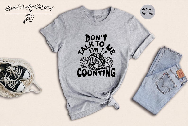 Crochet Lover Shirt Funny Knitting Tee: Humorous Quote Design, Cotton Blend (Unisex Sizes XS-3XL, Relaxed Fit) image 6