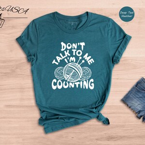 Crochet Lover Shirt Funny Knitting Tee: Humorous Quote Design, Cotton Blend (Unisex Sizes XS-3XL, Relaxed Fit) image 3