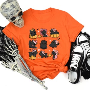Black Cats Halloween Shirt, Cute Ghost Cat Shirt, Ghost Cat Halloween, Spooky Season Shirt, Cat Lover Gift, Halloween Gift Cats Owner