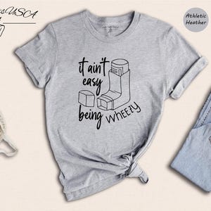 It Ain't Easy Being Wheezy Shirt, Funny Asthma Awareness Tee, Inhaler Humor T-Shirt, Respiratory Support Gift for Asthma Warrior image 2