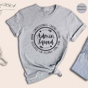 Admin Squad Shirt: Office Staff Tee - Cotton Blend, Relaxed Fit, Unisex Casual Wear