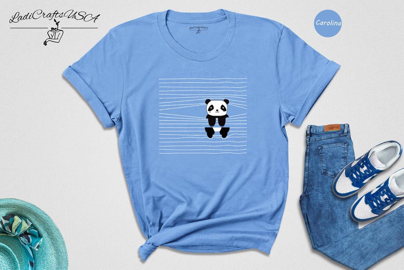 Panda Lover Shirt Cute Animal Tee: Humorous Panda Bear Print, Soft Cotton (XS-XXL, Unisex Fit) image 2