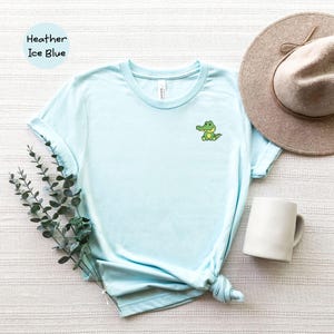 Pocket Crocodile Tee: Happy Sitting Crocodile - Cotton Blend, Unisex Casual Shirt, Relaxed Fit for Men and Women image 4