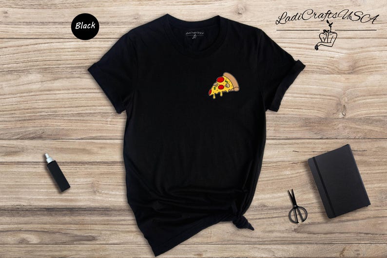 Funny Pizza Slice Shirt - Food Lover T-Shirt Pocket Print - Cotton Blend, Unisex Fit, Casual Style image 7