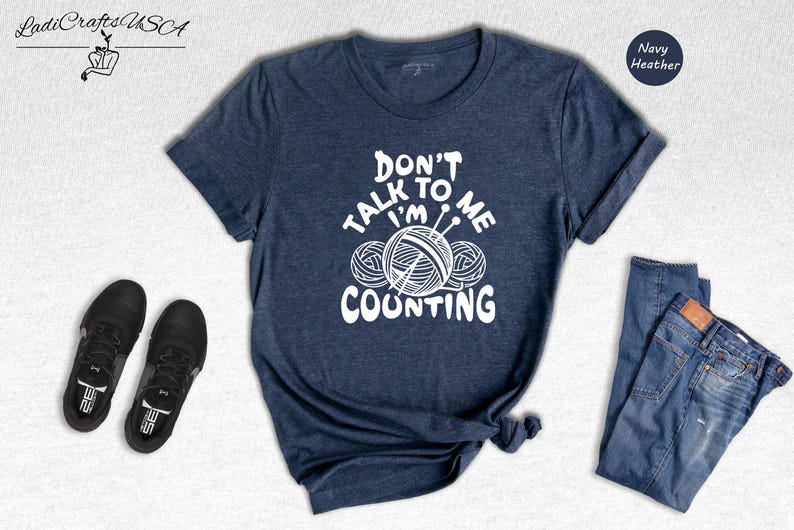 Crochet Lover Shirt Funny Knitting Tee: Humorous Quote Design, Cotton Blend (Unisex Sizes XS-3XL, Relaxed Fit) image 5