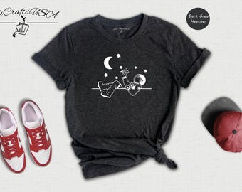 Astronaut Shirt Funny Space Tee: Planets Design, Unisex Cotton, Relaxed Fit | Birthday Gift, Solar System Lover