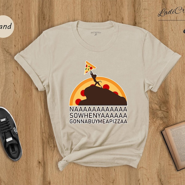 Funny Pizza Shirt: Lion King Parody Graphic Tee, Foodie Gift | Cotton Blend, Unisex Sizes | Relaxed Fit