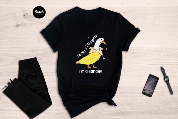 Whimsical Gift Funny Goose Shirt: Quirky Animal Pun Tee, Soft Cotton, Casual Wear | Unisex Sizes, Breathable Fabric