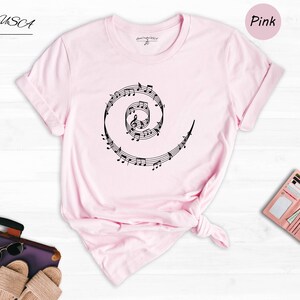 Music Teacher Shirt Casual T-Shirt: Funny Music Notes Design, Cotton Blend (Unisex Sizes S-3XL, Comfortable Fit) immagine 4