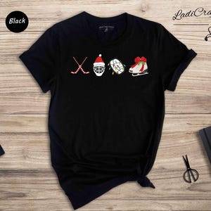 Hockey Sticks Design Tee, Hockey Lover Holiday Gift, Holiday Hockey Shirt, Funny Hockey Christmas Gift, Christmas Ice Skating Sweatshirt