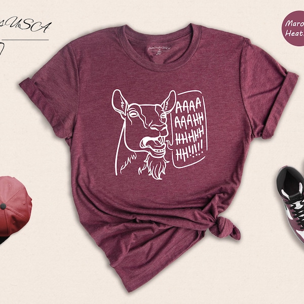 Screaming Goat Shirt, Goat T-shirt, Goat Lover Tee, Goat Lover Gift, Animal Lover Shirt, Animal Lover Gift, Funny Goat Shirt