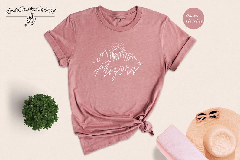 Desert Shirt Vintage Arizona Tee: Cactus Scene Graphic - Cotton Blend, Unisex, Relaxed Fit, Pre-Shrunk Material image 4