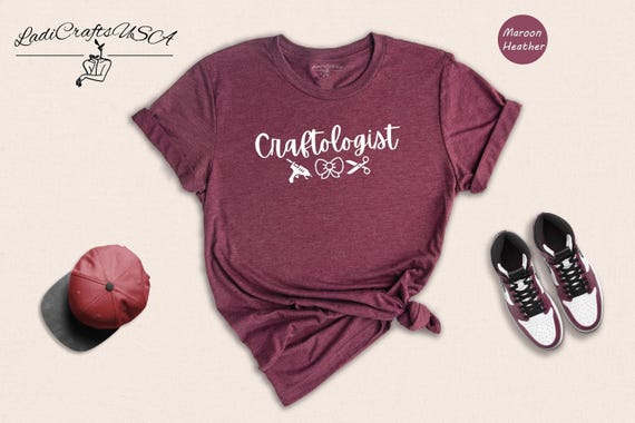Craftologist Shirt, Funny Crafting Quote Tee, Craft Lover Gift, Glue Gun Scissors Design, Hobby Crafter T-Shirt