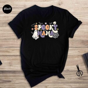 Spooky Mama Shirt: Retro Halloween Mom Tee - Funny Gift, Cotton Blend, Casual Fall Wear image 7