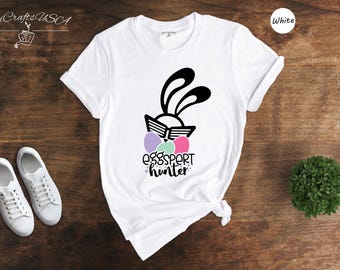 Eggspert Hunter Tee Easter Shirt: Humorous Bunny Design, Family Friendly (Cotton Blend, Multiple Sizes)