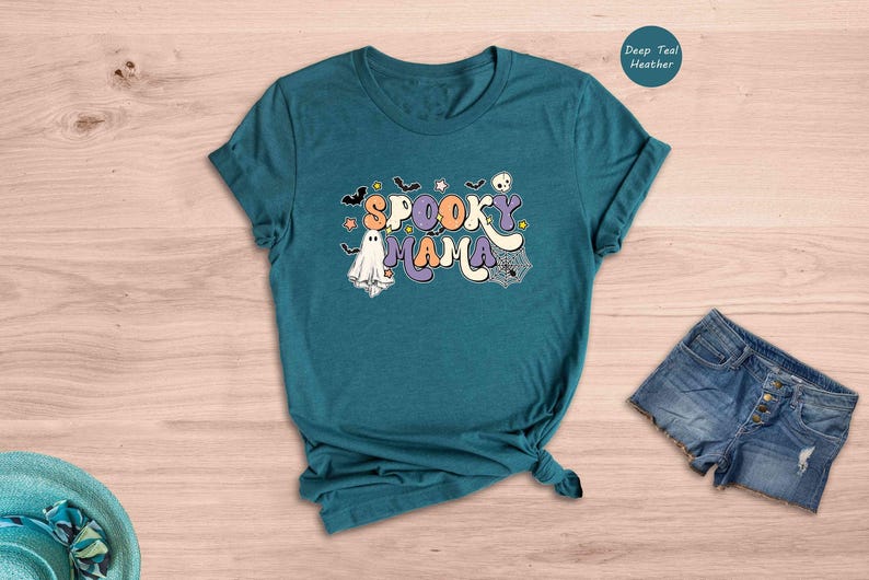 Spooky Mama Shirt: Retro Halloween Mom Tee - Funny Gift, Cotton Blend, Casual Fall Wear image 5