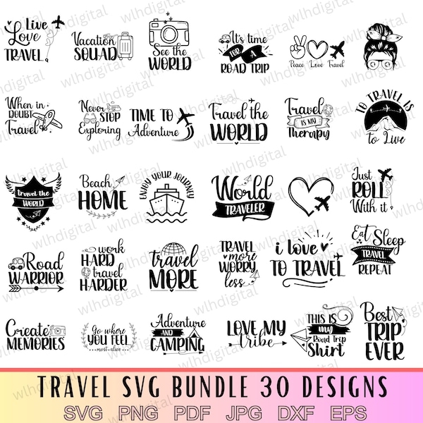 Travel Svg Bundle, Funny Travel svg, Traveling svg, Travel clipart, World PNG ,Adventure SVG, Svg Files for cricut, Vacation svg, Silhouette
