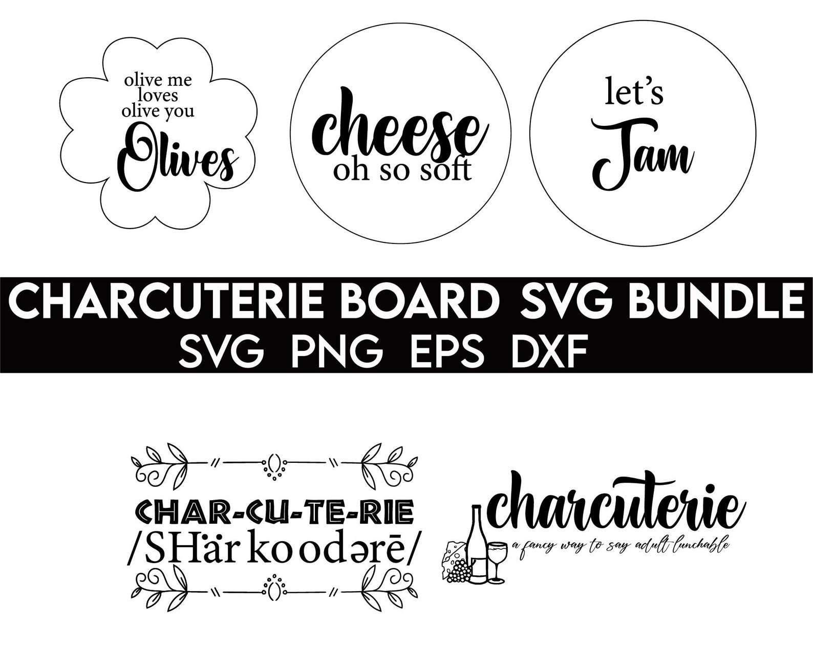 Charcuterie Board SVG Bundle Charcuterie Board Charcuterie Etsy