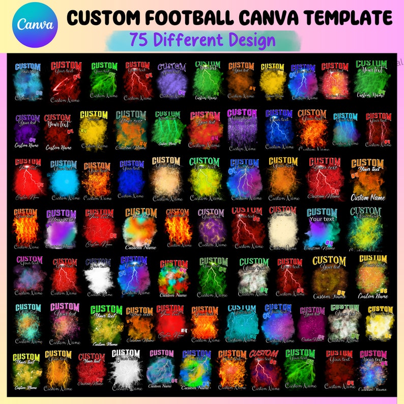 Editable 75 Football Mascot Shirt Canva Template, Canva Mascot Design