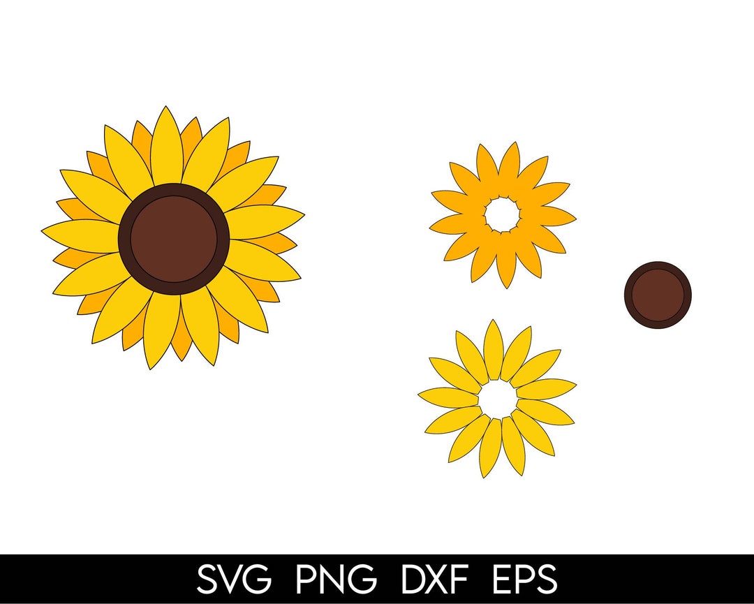 Sunflower SVG, Flower Svg, Digital Download, Sunflower Clipart ...