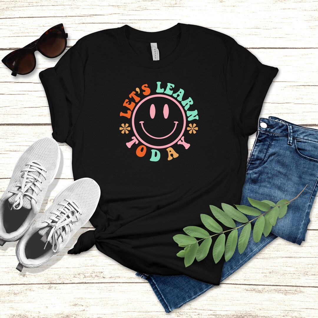 Let's Learn Today Svg Teacher Svg Smiley Face Svg - Etsy