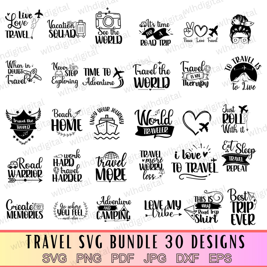 Travel Svg Bundle, Funny Travel Svg, Traveling Svg, Travel Clipart