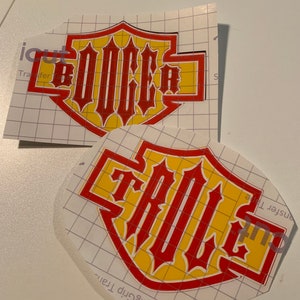 Road name bar and shield vinyl decal
