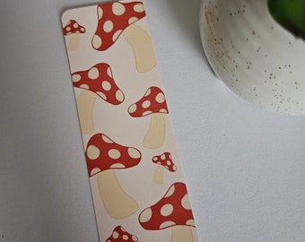 Mushroom Toadstool Bookmark | Double Sided | Cute Bookmark For Book Lovers