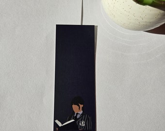 Wednesday Addams Bookmark Inspired By The Show Wednesday | Double Sided | Cute Bookish Bookmark Gift For Book Lovers