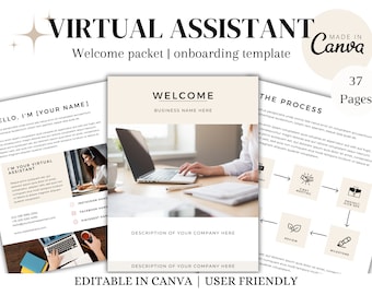 Virtual Assistant Onboarding Template: Client Welcome Packet (Canva)